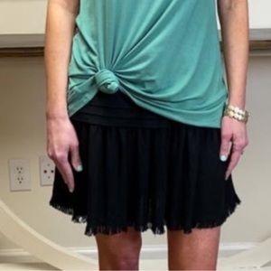 NWT Umgee Crash Into Me Frayed Hem Skirt Size Large